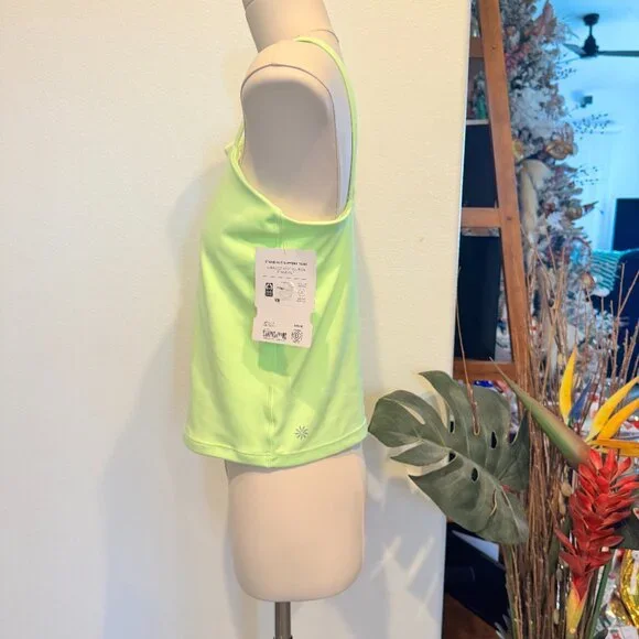 Athleta Girl NWT Stand Out Support Tank XL 14 Lime Green $39 Activewear - Picture 5 of 8